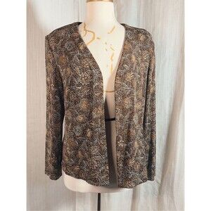 Alex Evenings Blazer Size 14 VTG 80's Paisley Sparkly Glam Statement Piece
